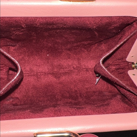 Coach NWT Pink and White Kisslock coin purse - Picture 8 of 11